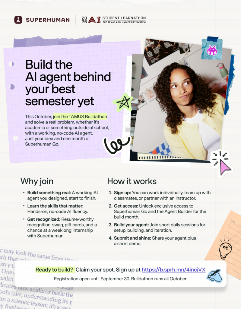 Superhuman Go Buildathon Flyer