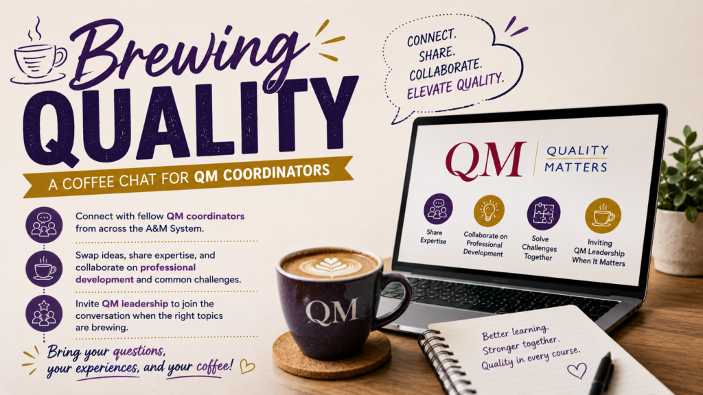 QM Coordinators Coffee Chat graphic