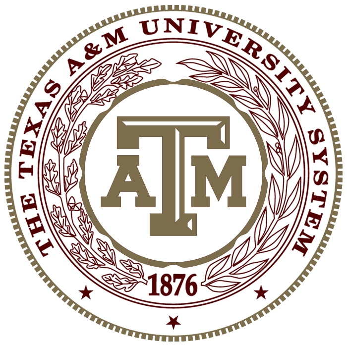 TAMU System seal - white and gold logo